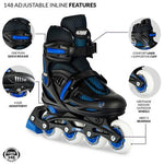 Crazy Skates 148 Adjustable Skates Black