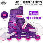 Crazy Skates 148 Adjustable Purple Glitter