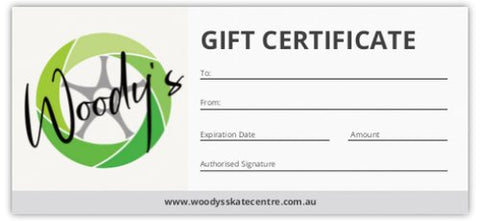 Woodys Skate Shop Gift Card